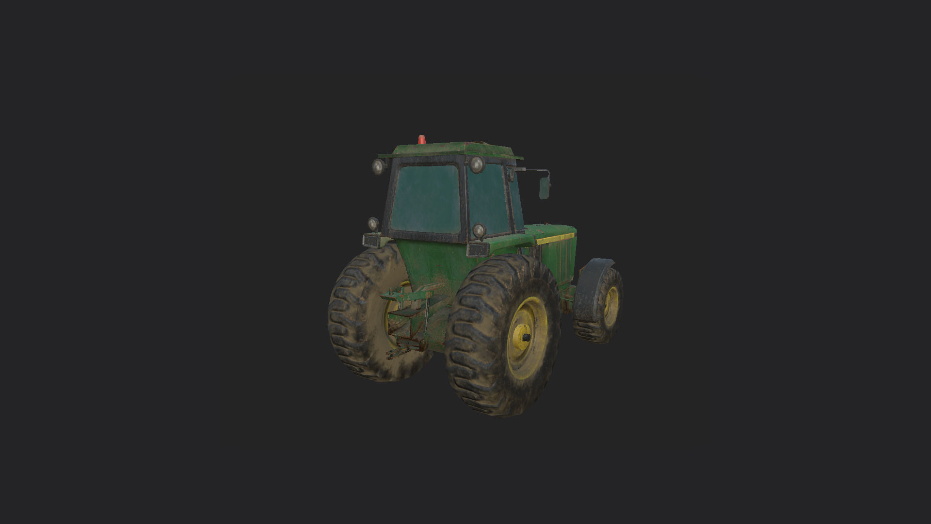 Tractor 3D Model 001 Low-poly 3D model_4