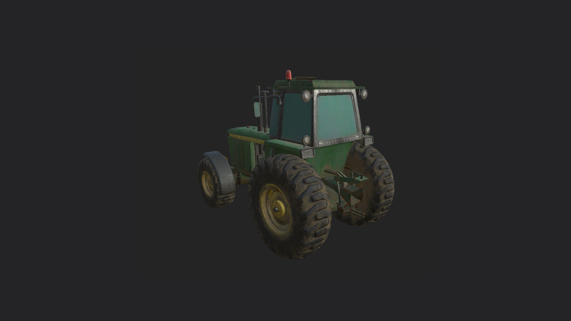 Tractor 3D Model 001 Low-poly 3D model_3