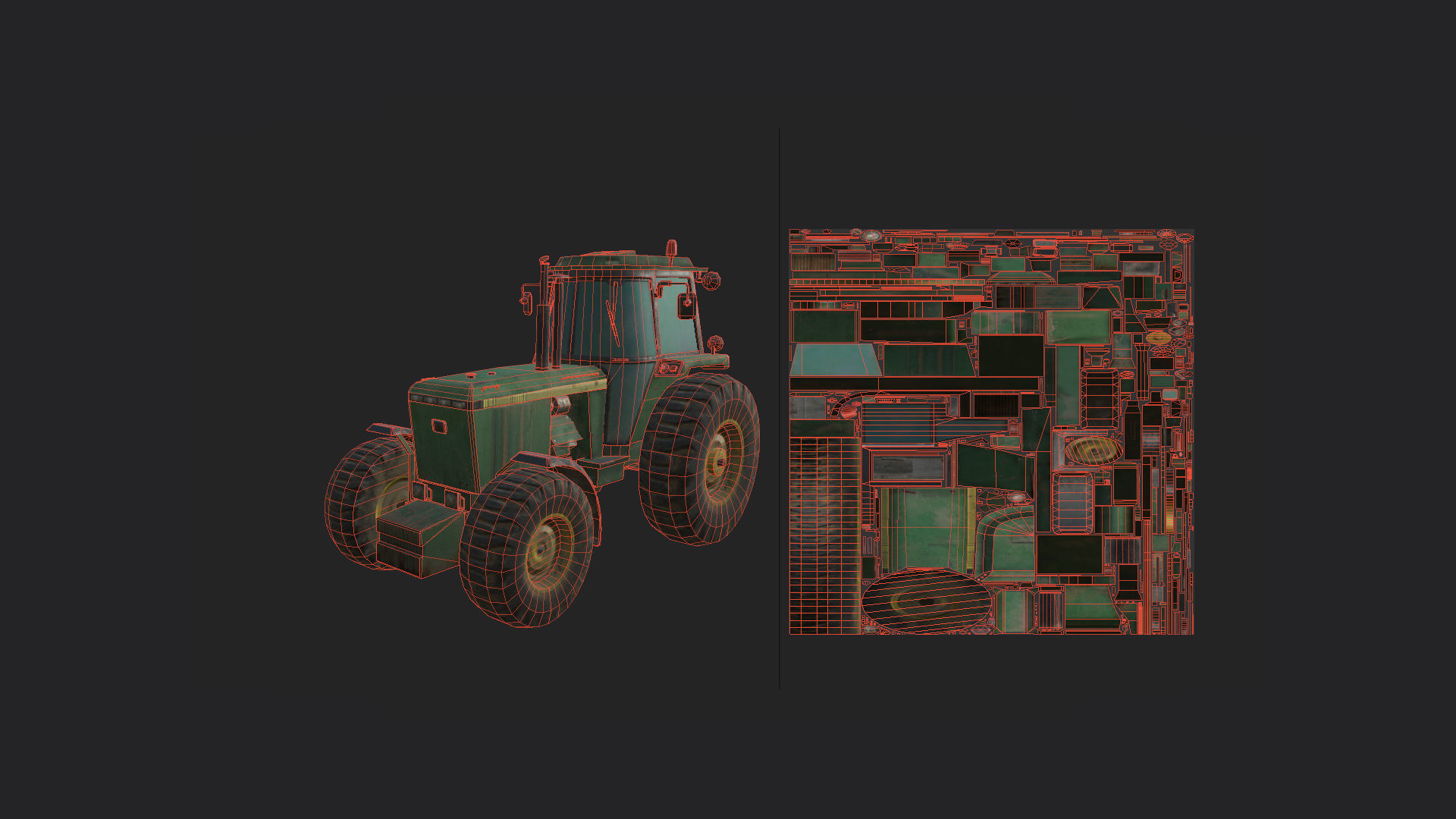 Tractor 3D Model 001 Low-poly 3D model_11