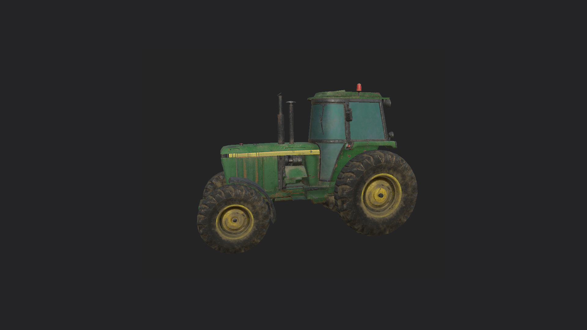Tractor 3D Model 001 Low-poly 3D model_1