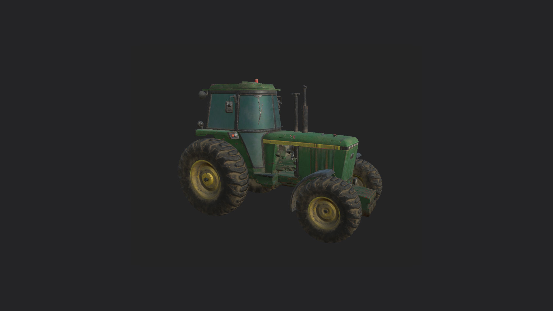 Tractor 3D Model 001 Low-poly 3D model_6
