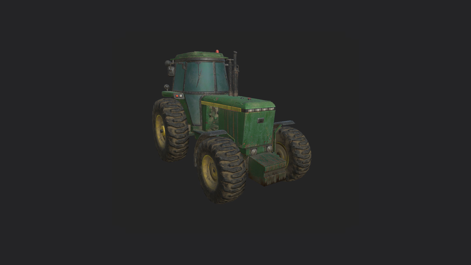 Tractor 3D Model 001 Low-poly 3D model_7