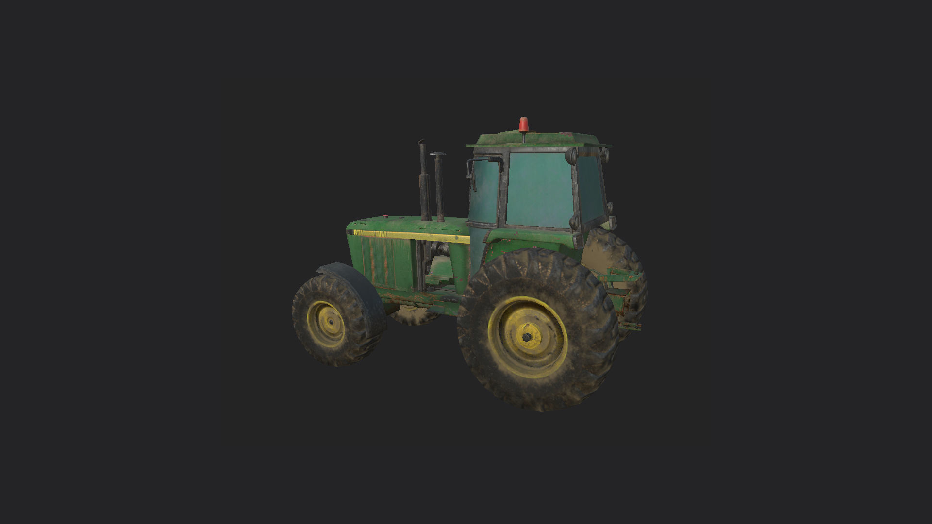 Tractor 3D Model 001 Low-poly 3D model_2