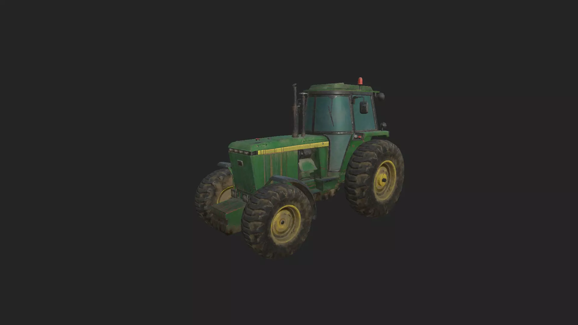 Tractor 3D Model 001 Low-poly 3D model_0