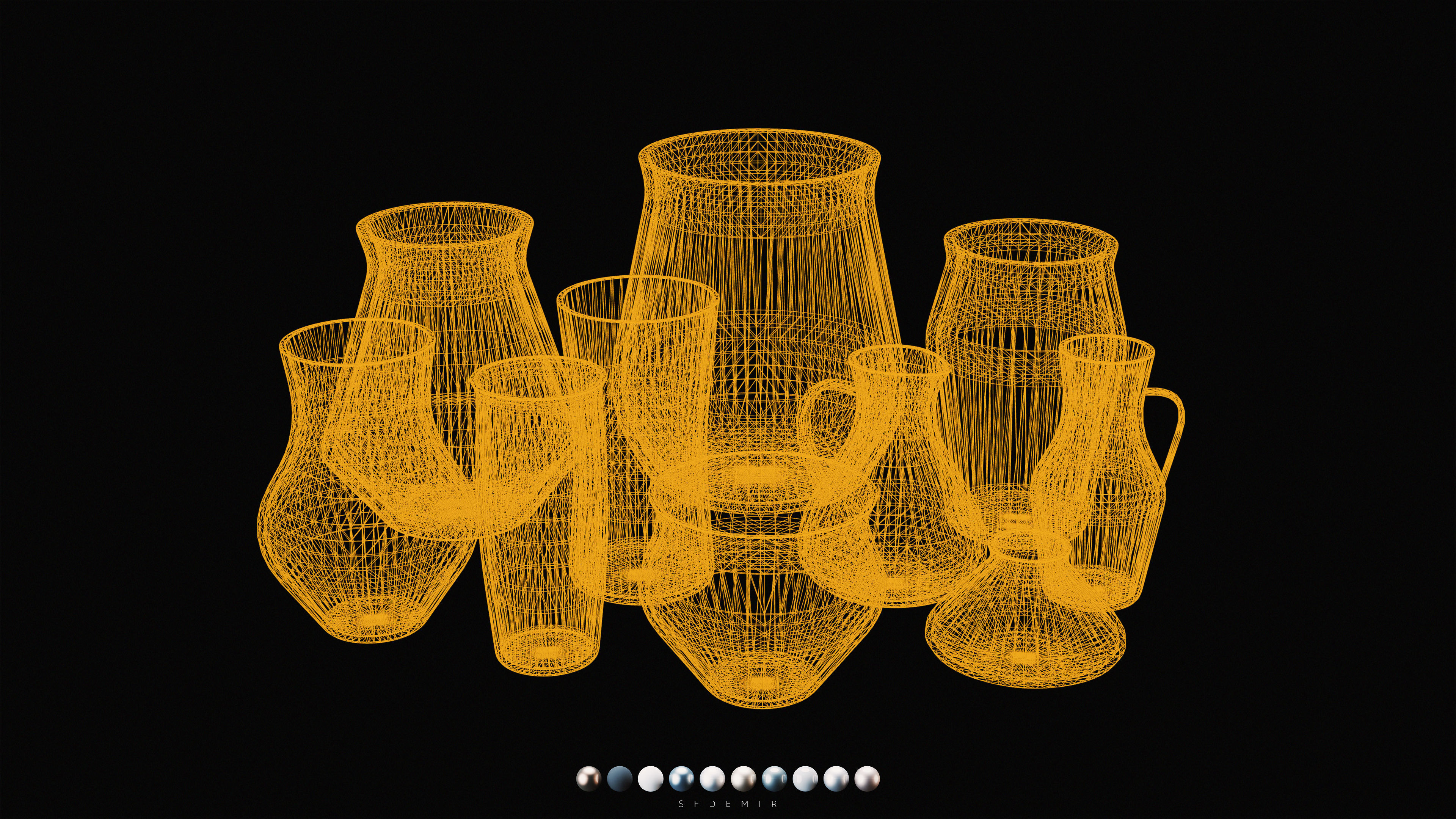 LP - PBR Pottery Pack Vol 01 Low-poly 3D model_8