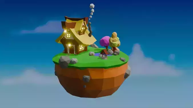 Low Poly Small House Landscapes