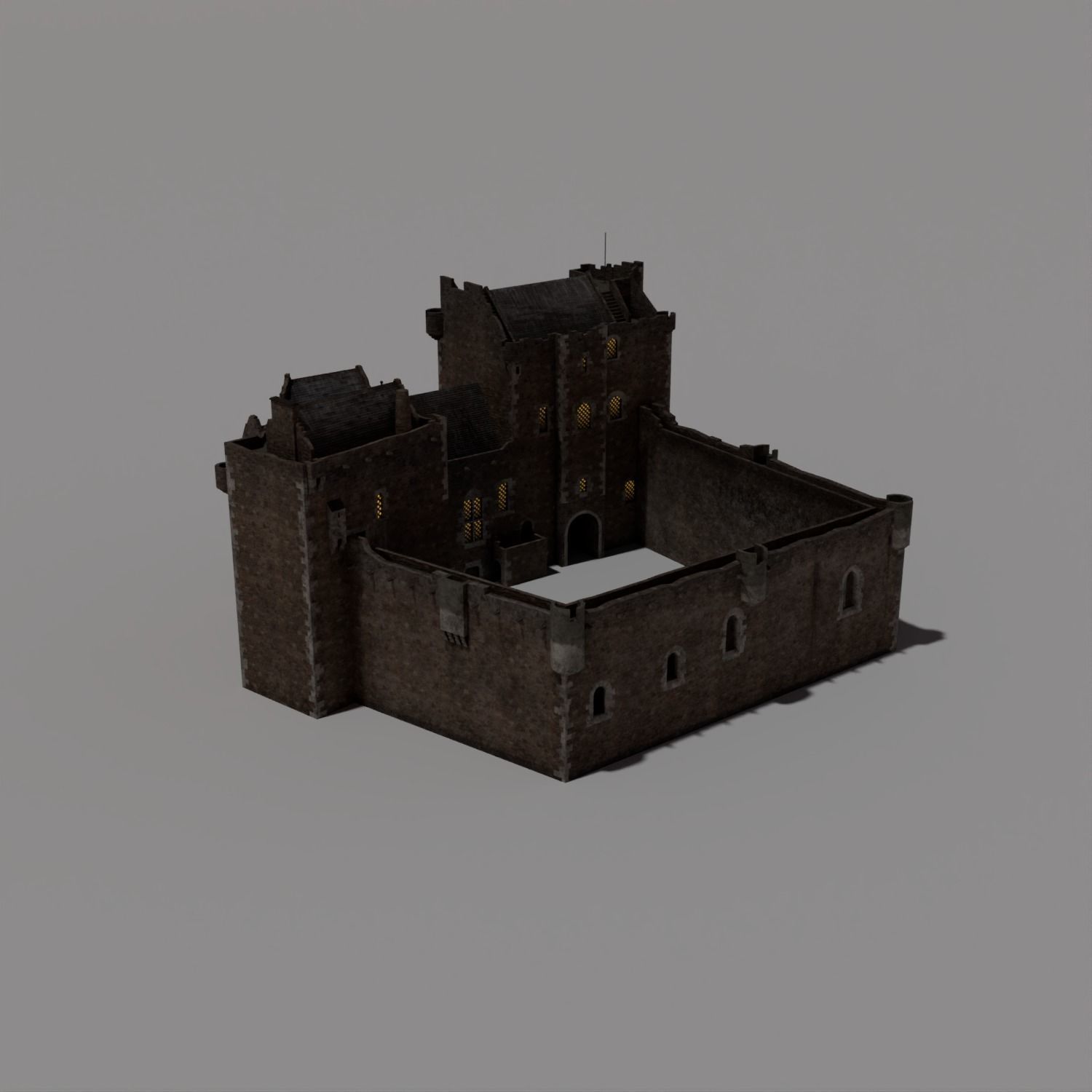 Doune Castle Low-poly 3D model_10