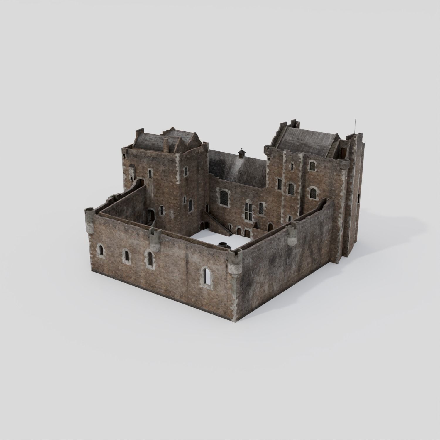 Doune Castle Low-poly 3D model_4