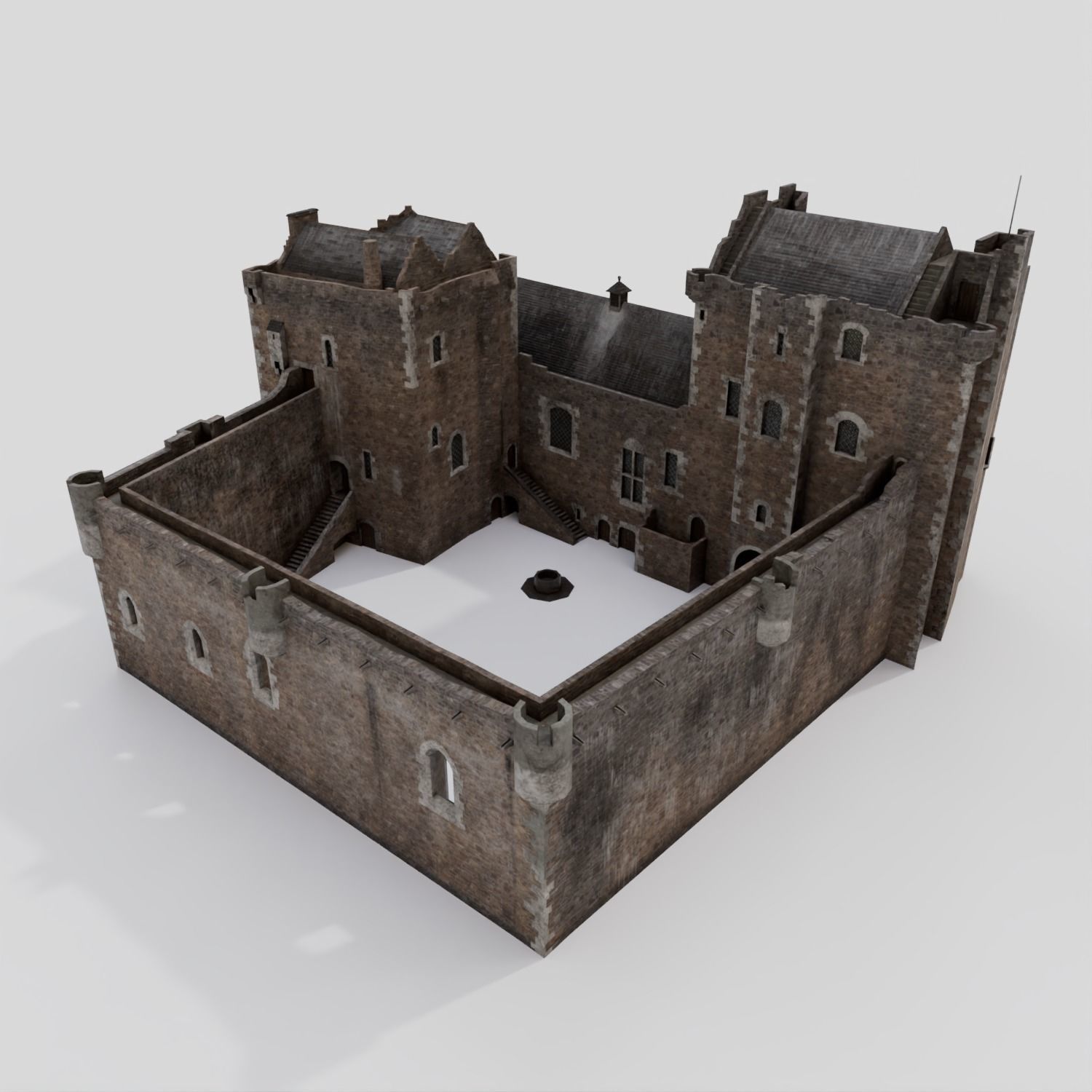 Doune Castle Low-poly 3D model_6