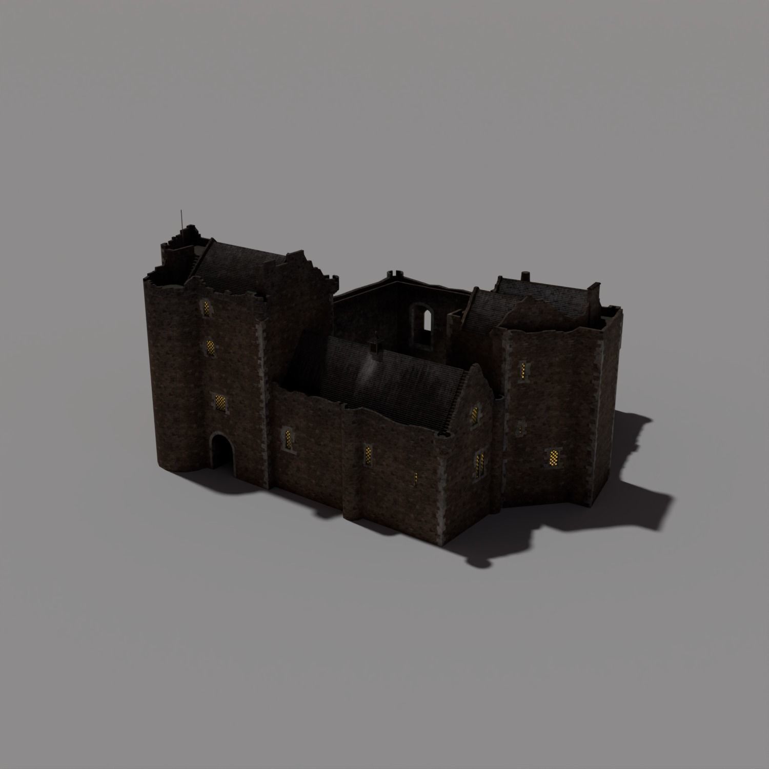 Doune Castle Low-poly 3D model_9