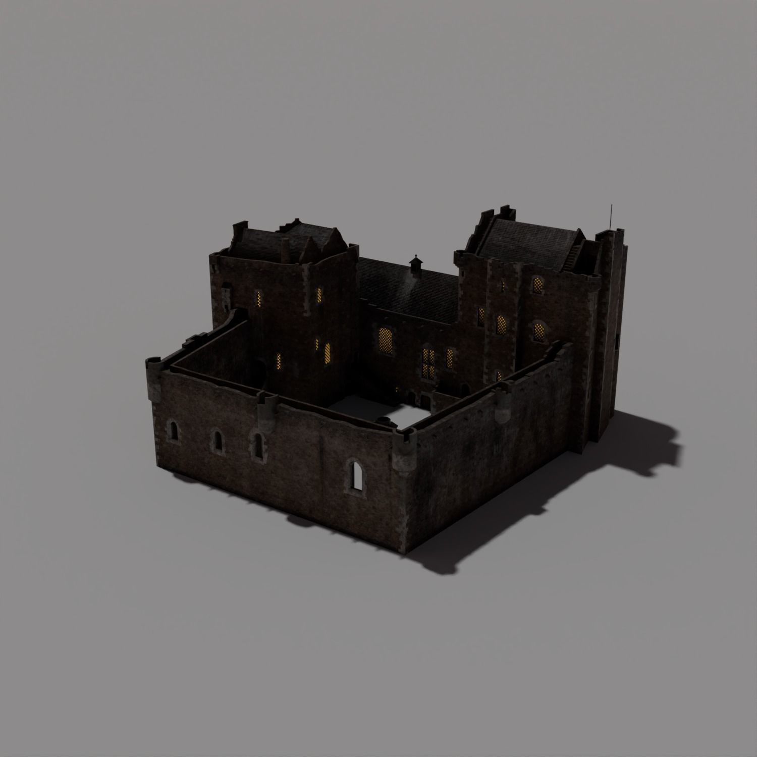 Doune Castle Low-poly 3D model_11