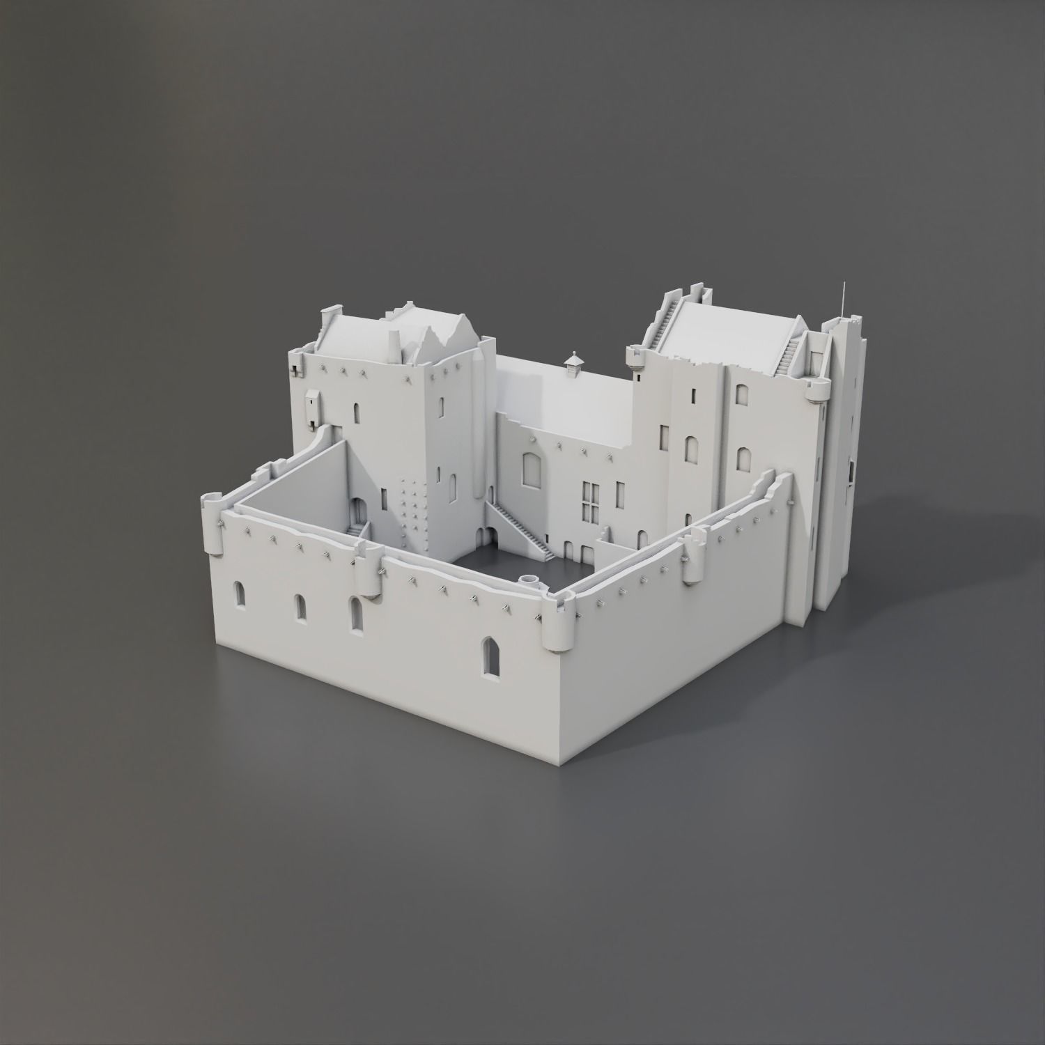 Doune Castle Low-poly 3D model_15