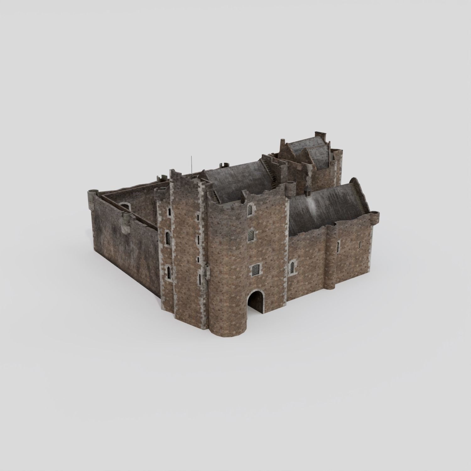 Doune Castle Low-poly 3D model_1