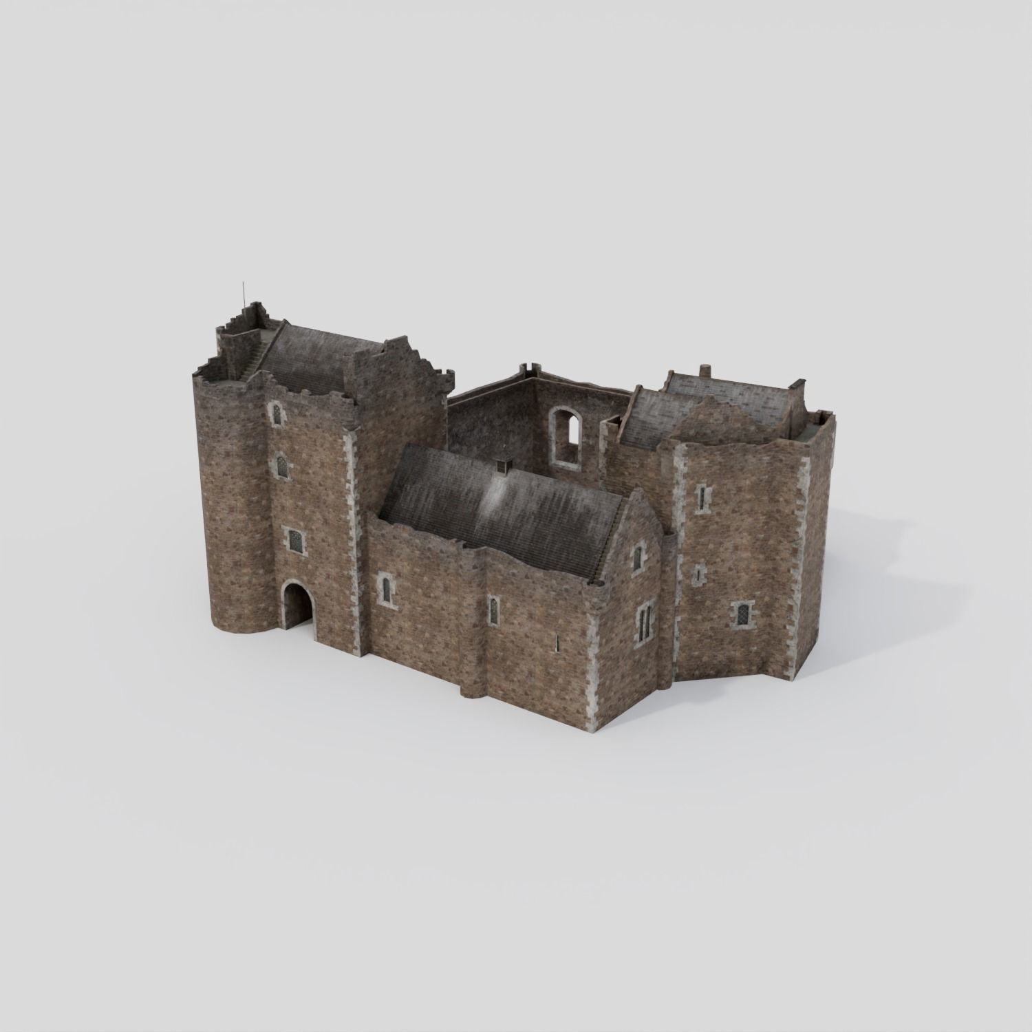 Doune Castle Low-poly 3D model_2