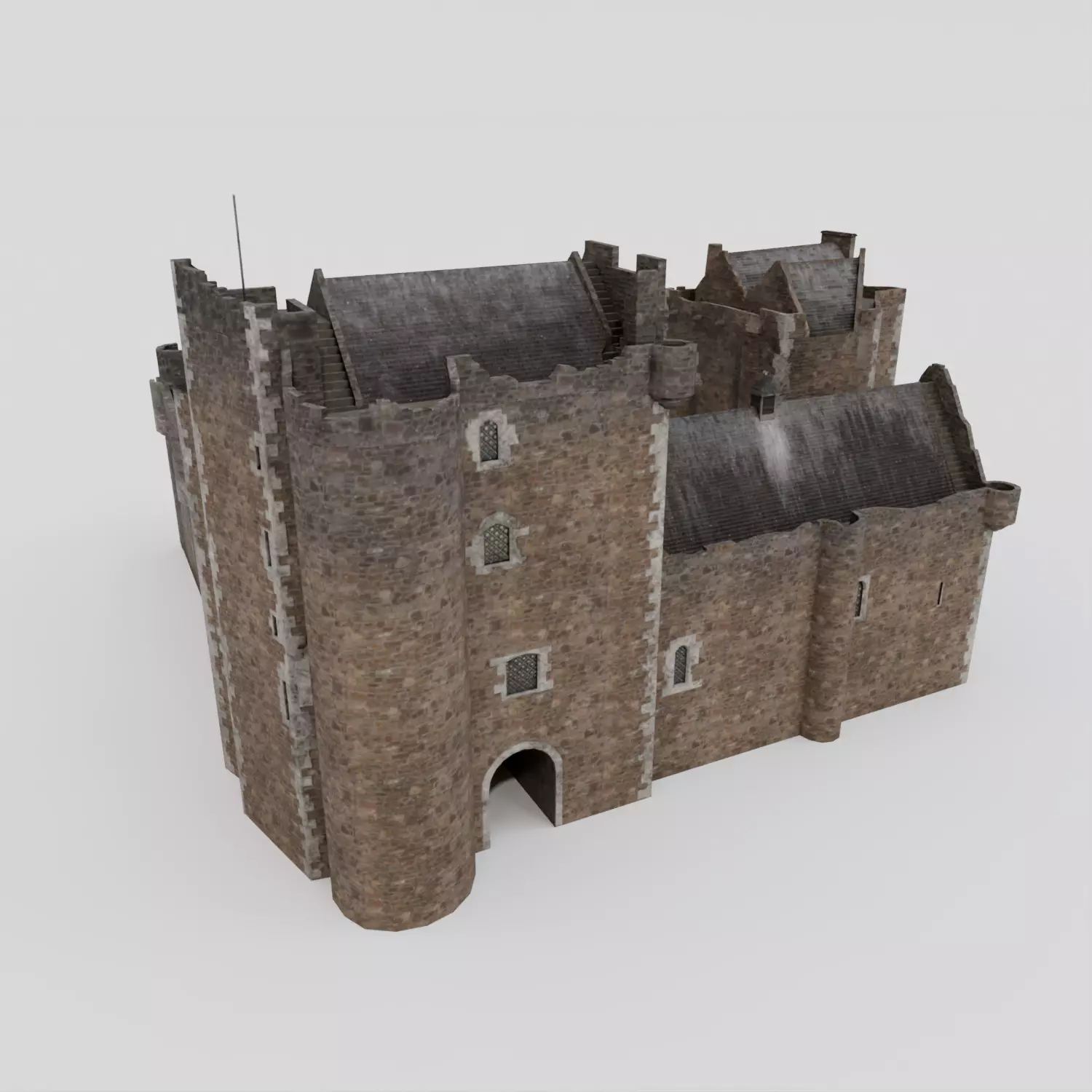 Doune Castle Low-poly 3D model_0
