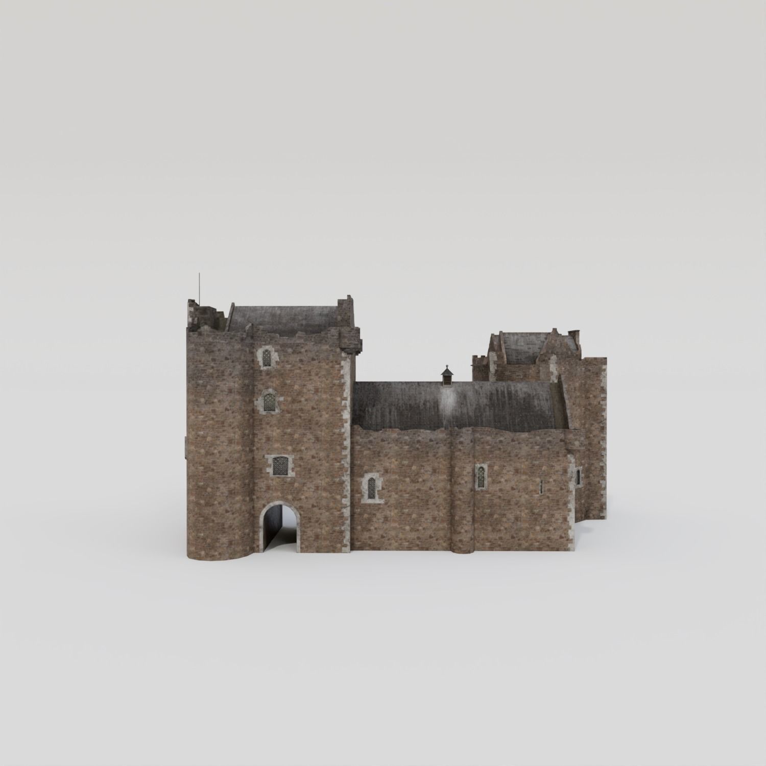 Doune Castle Low-poly 3D model_7