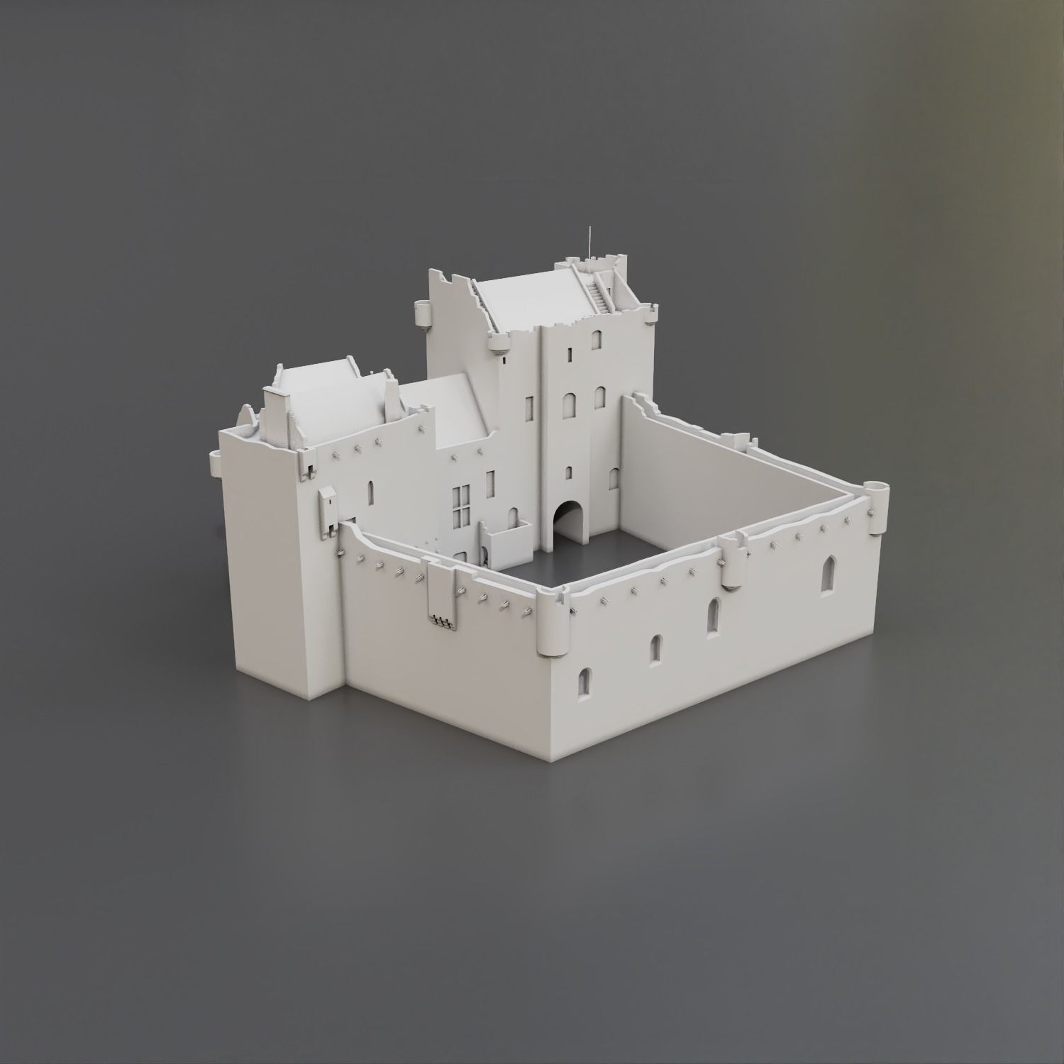 Doune Castle Low-poly 3D model_14