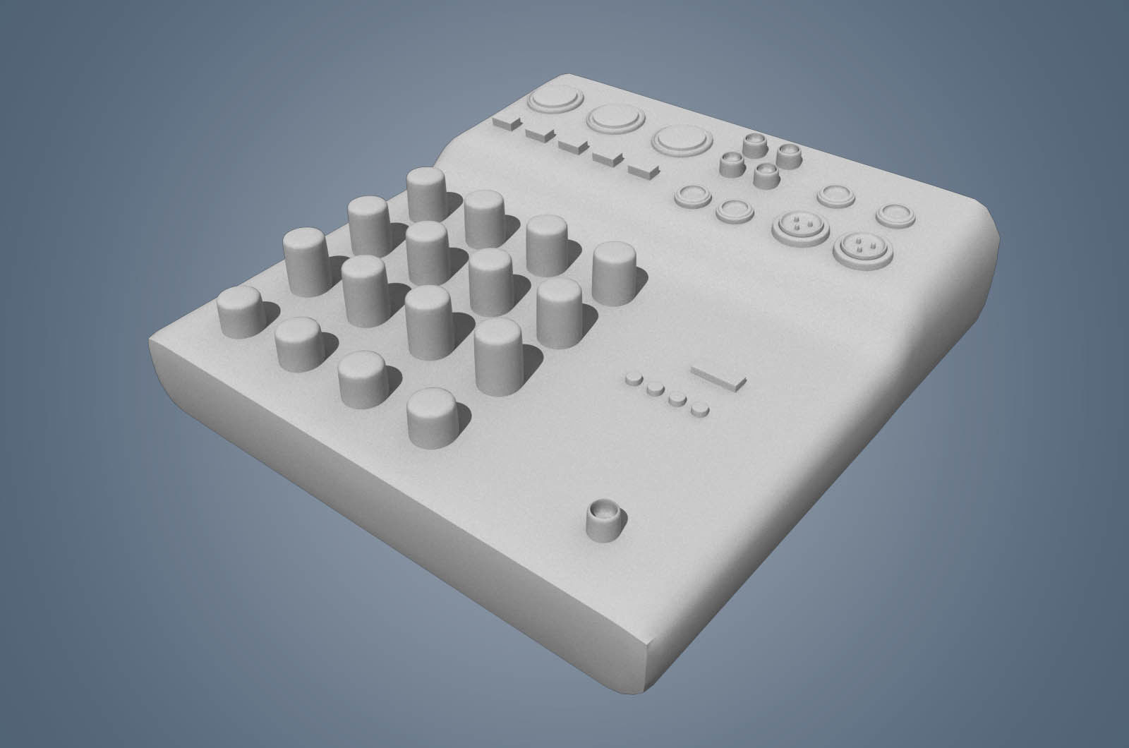 Audio Mixer Low-poly 3D model_3