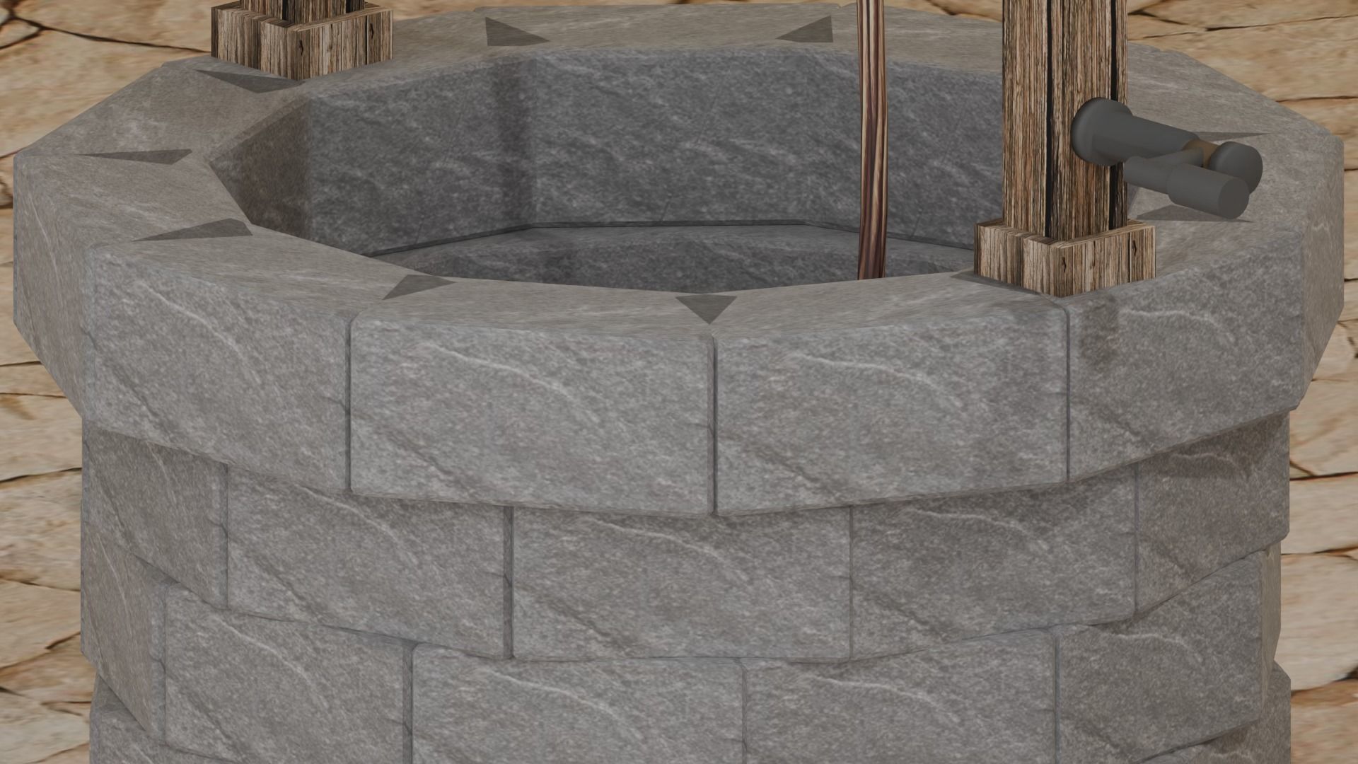 Well Model Low-poly 3D model_12