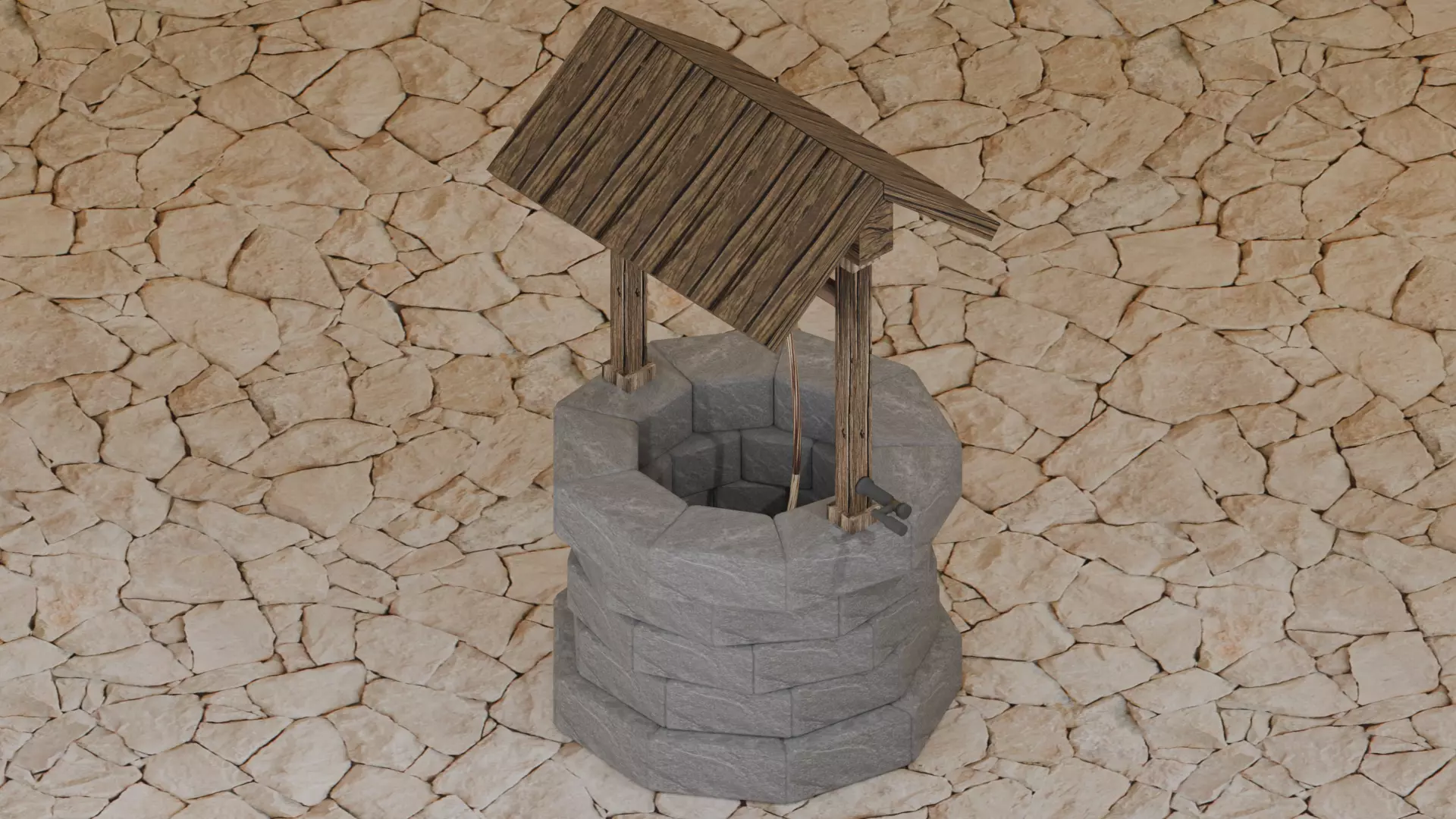 Well Model Low-poly 3D model_0