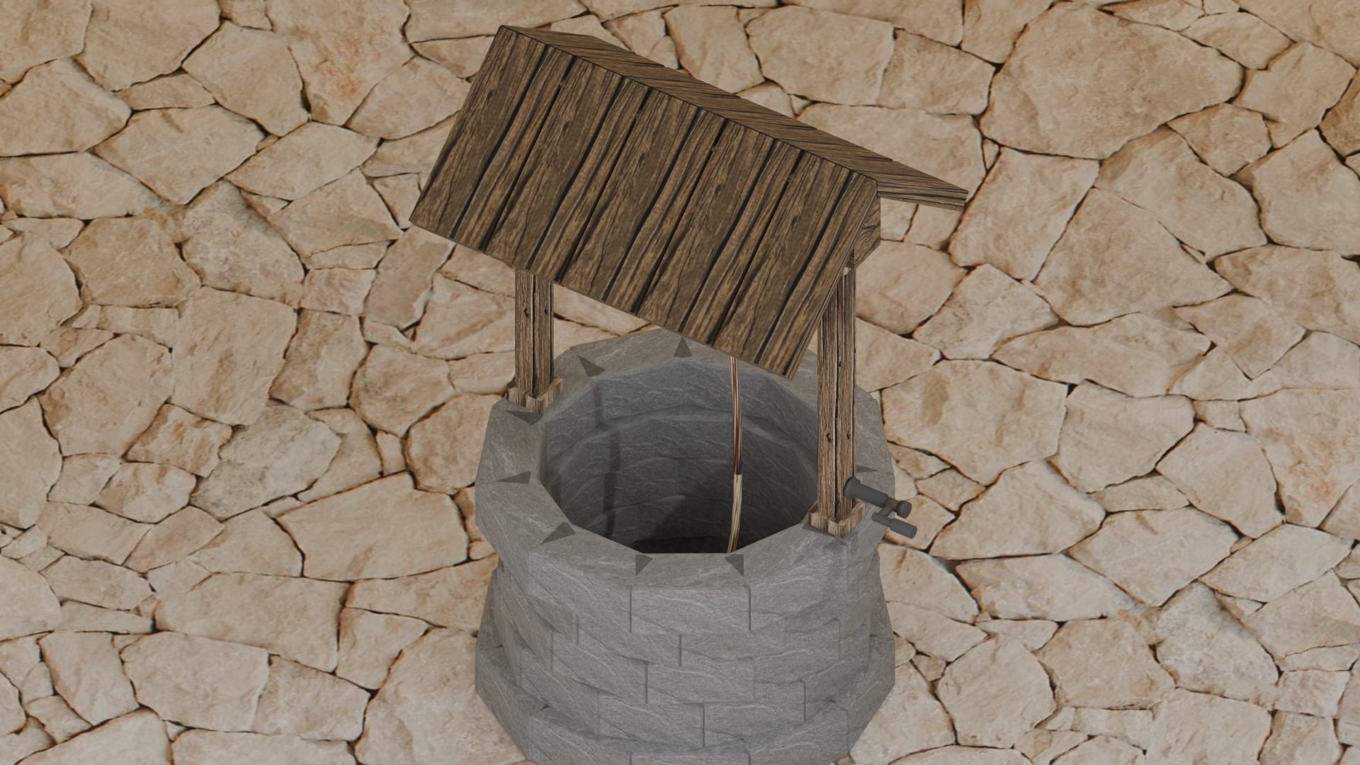 Well Model Low-poly 3D model_15