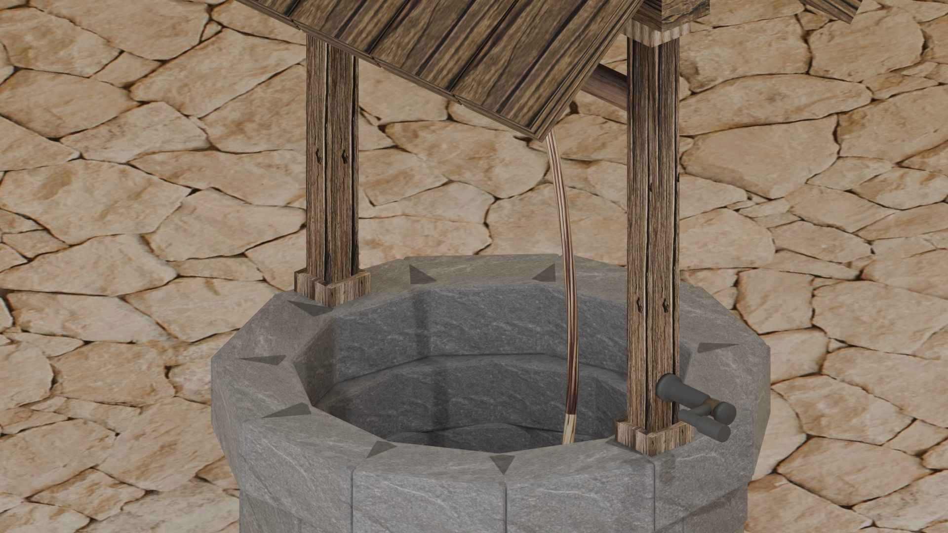 Well Model Low-poly 3D model_7