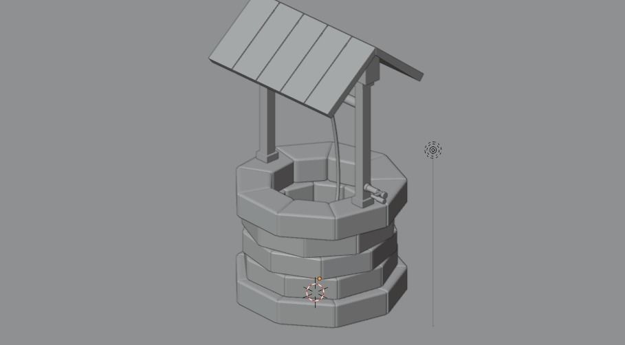 Well Model Low-poly 3D model_3