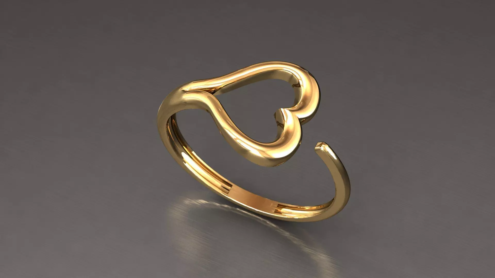 Heart ring 1 3D print model