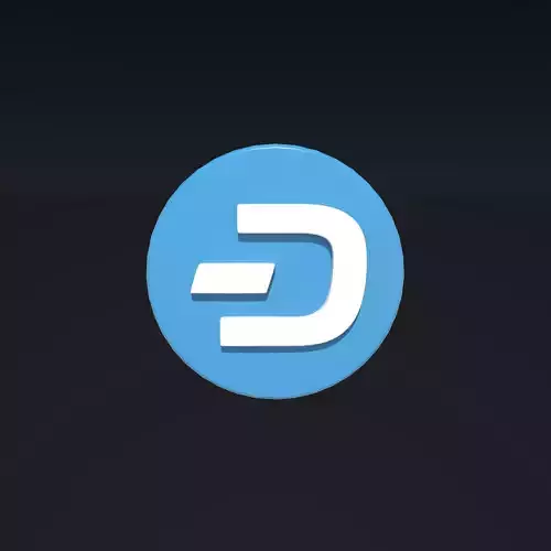 Dash Crypto Currency  logo 3D model