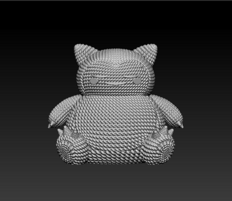 POKEMON SNORLAX CROCHET KNITTED - STL - 3MF MULTICOLOR 3D print model_6