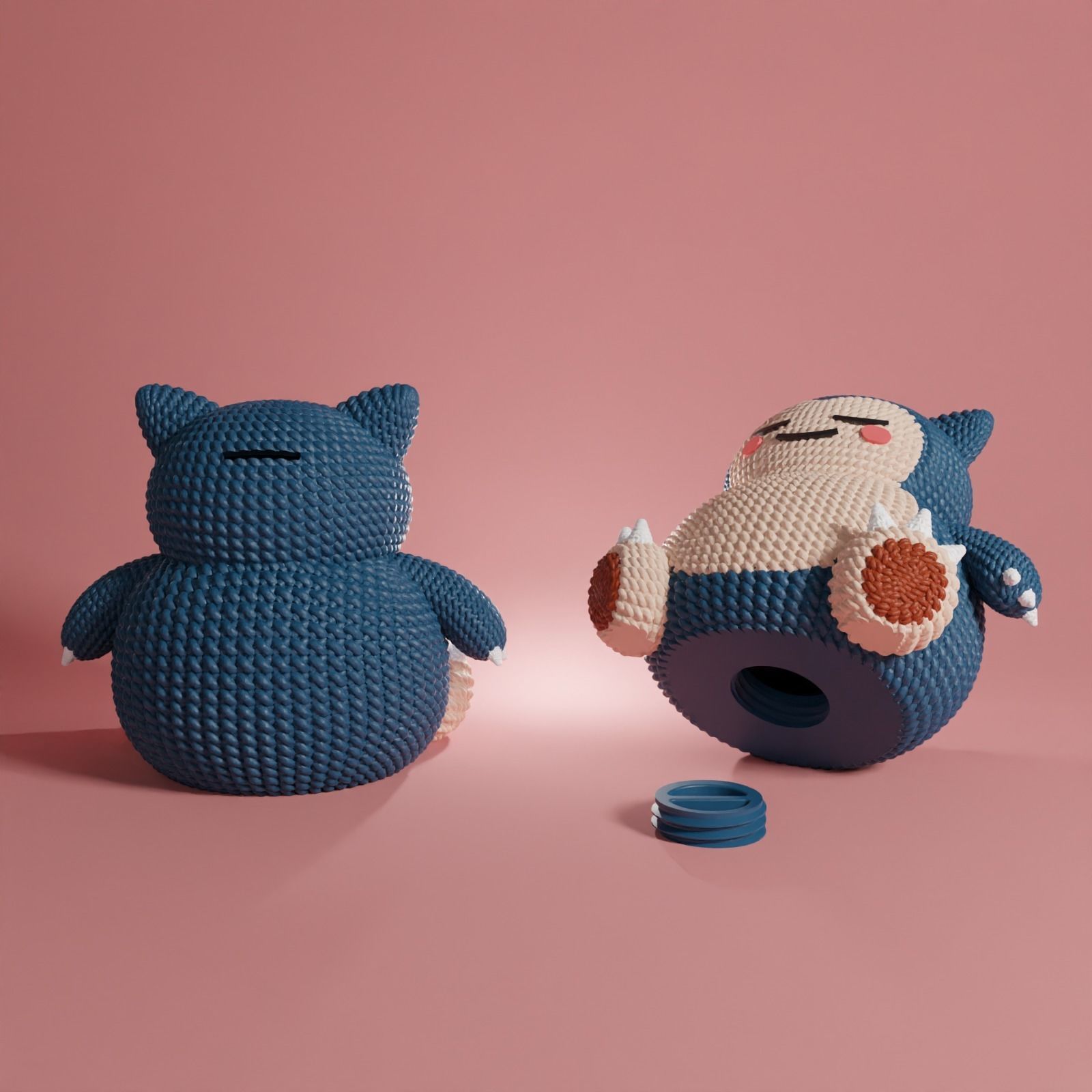 POKEMON SNORLAX CROCHET KNITTED - STL - 3MF MULTICOLOR 3D print model_2