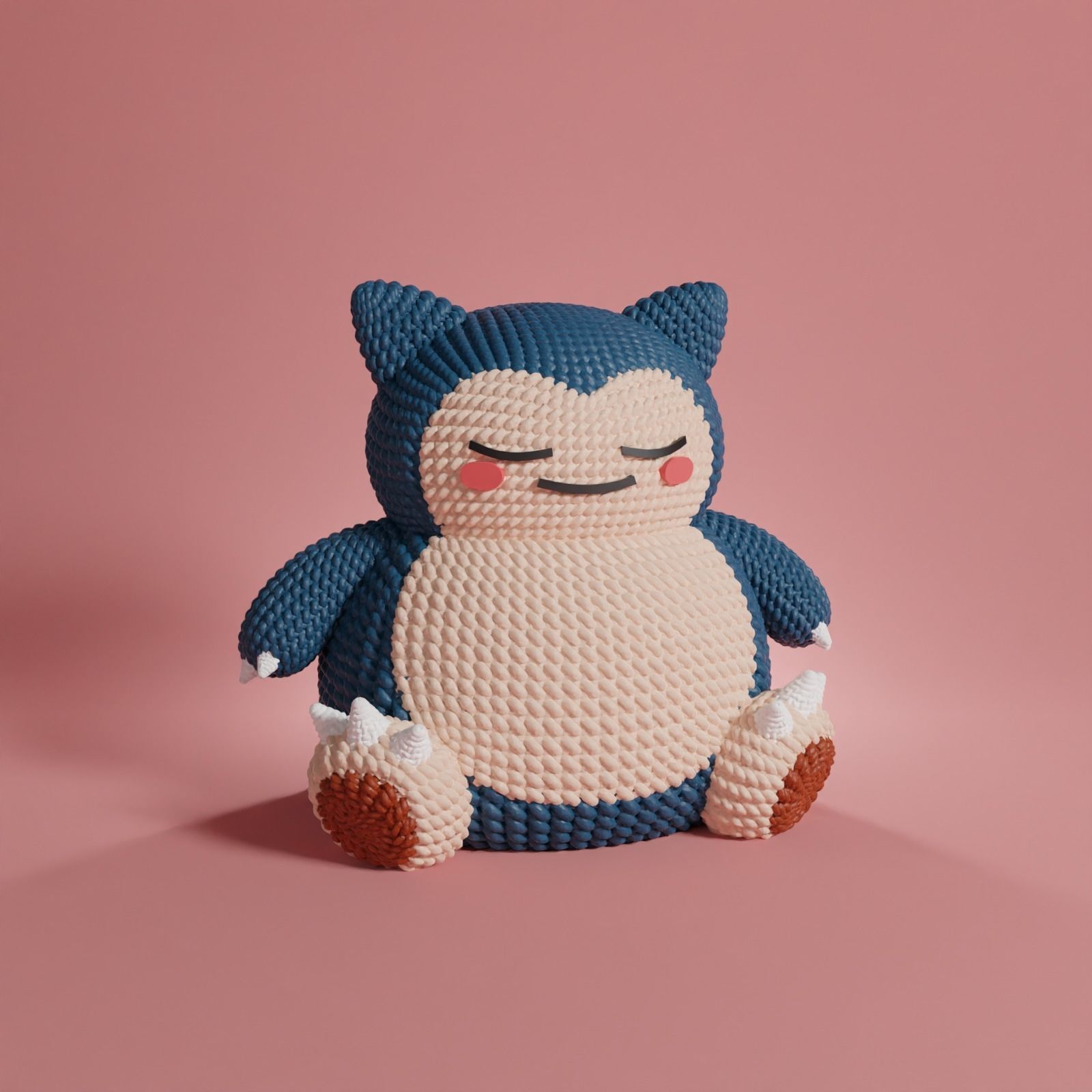 POKEMON SNORLAX CROCHET KNITTED - STL - 3MF MULTICOLOR 3D print model_3