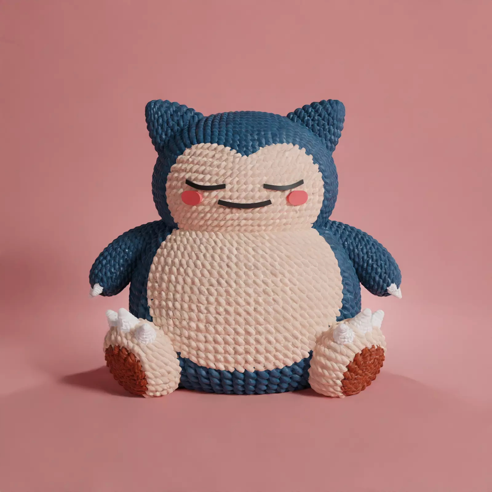POKEMON SNORLAX CROCHET KNITTED - STL - 3MF MULTICOLOR 3D print model_0