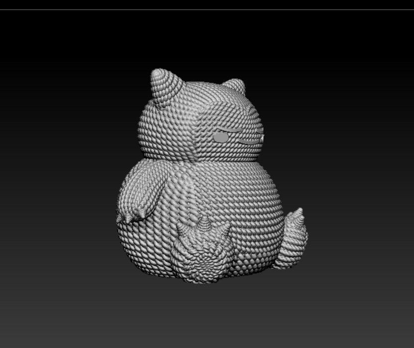 POKEMON SNORLAX CROCHET KNITTED - STL - 3MF MULTICOLOR 3D print model_4