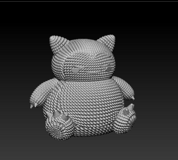 POKEMON SNORLAX CROCHET KNITTED - STL - 3MF MULTICOLOR 3D print model_5