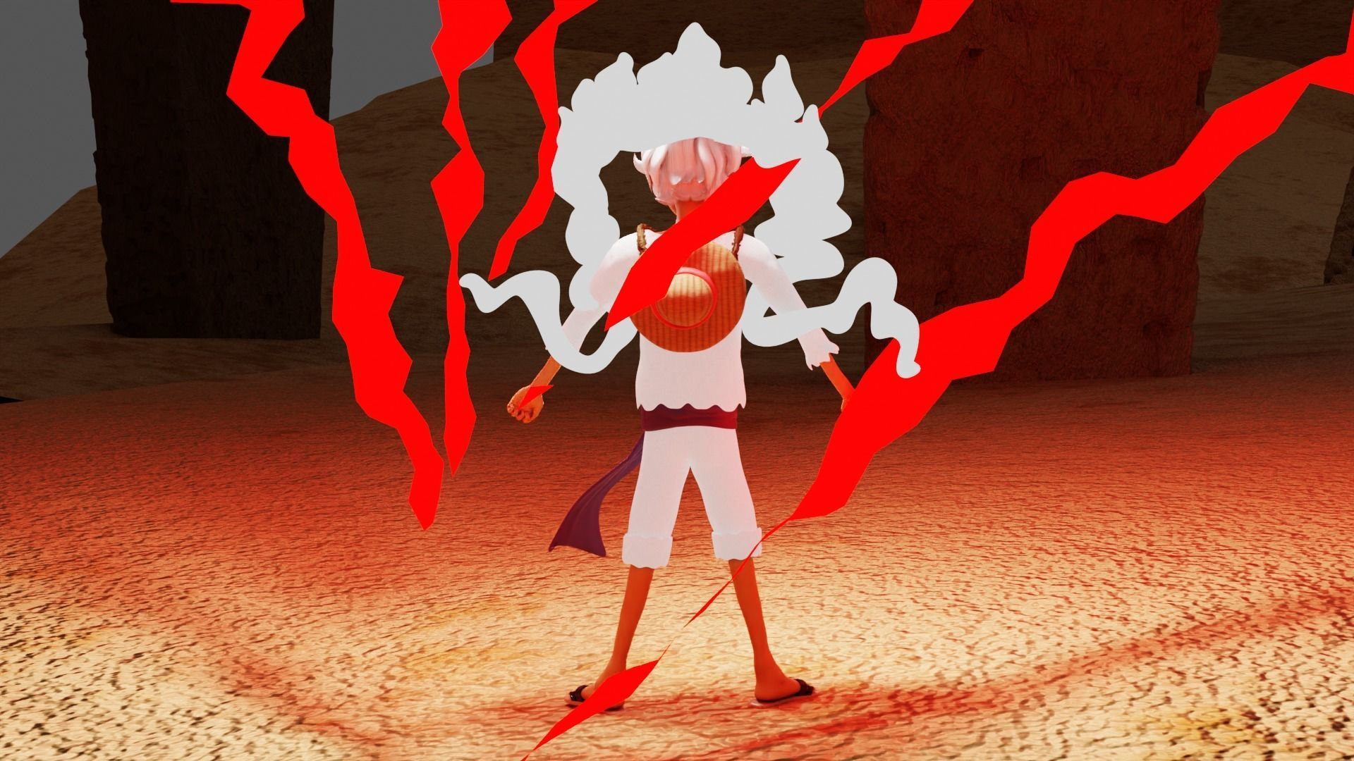 luffy gear 5 Low-poly 3D model_3