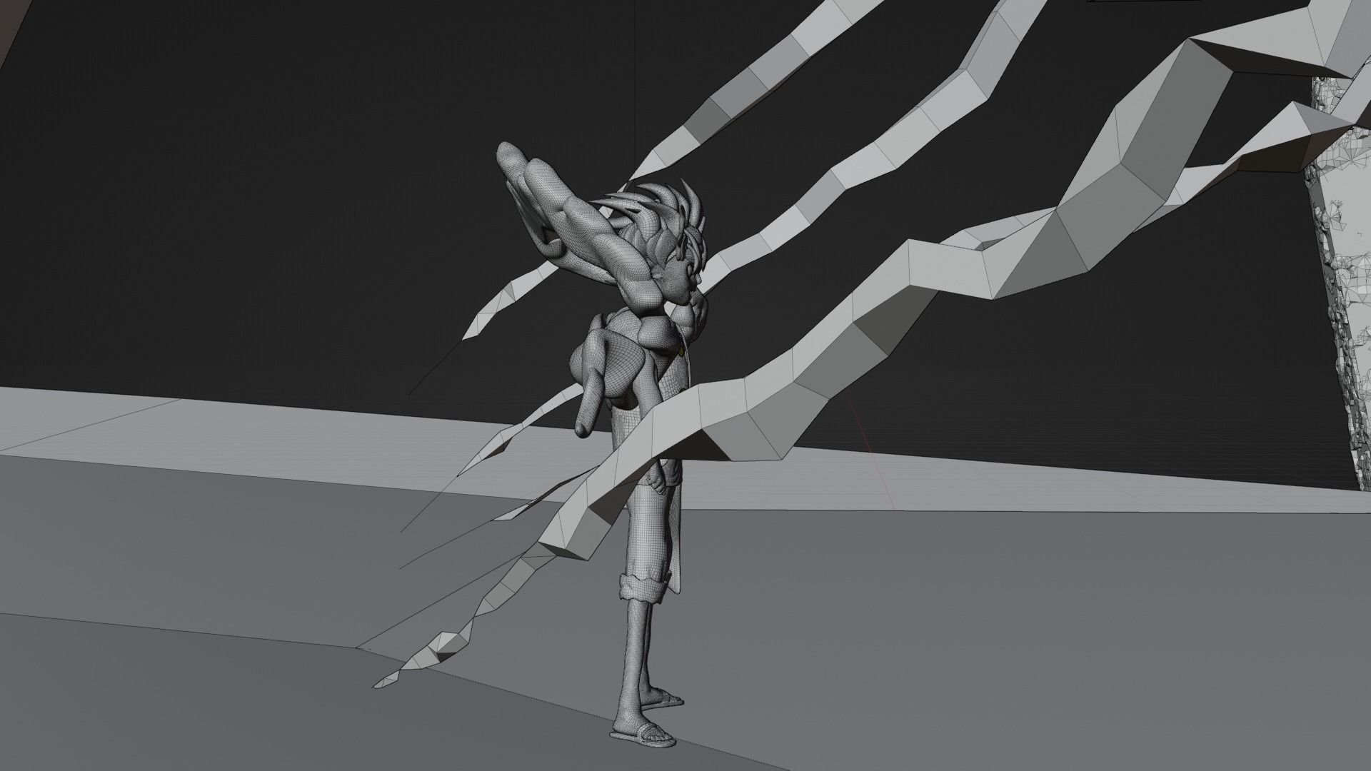 luffy gear 5 Low-poly 3D model_11