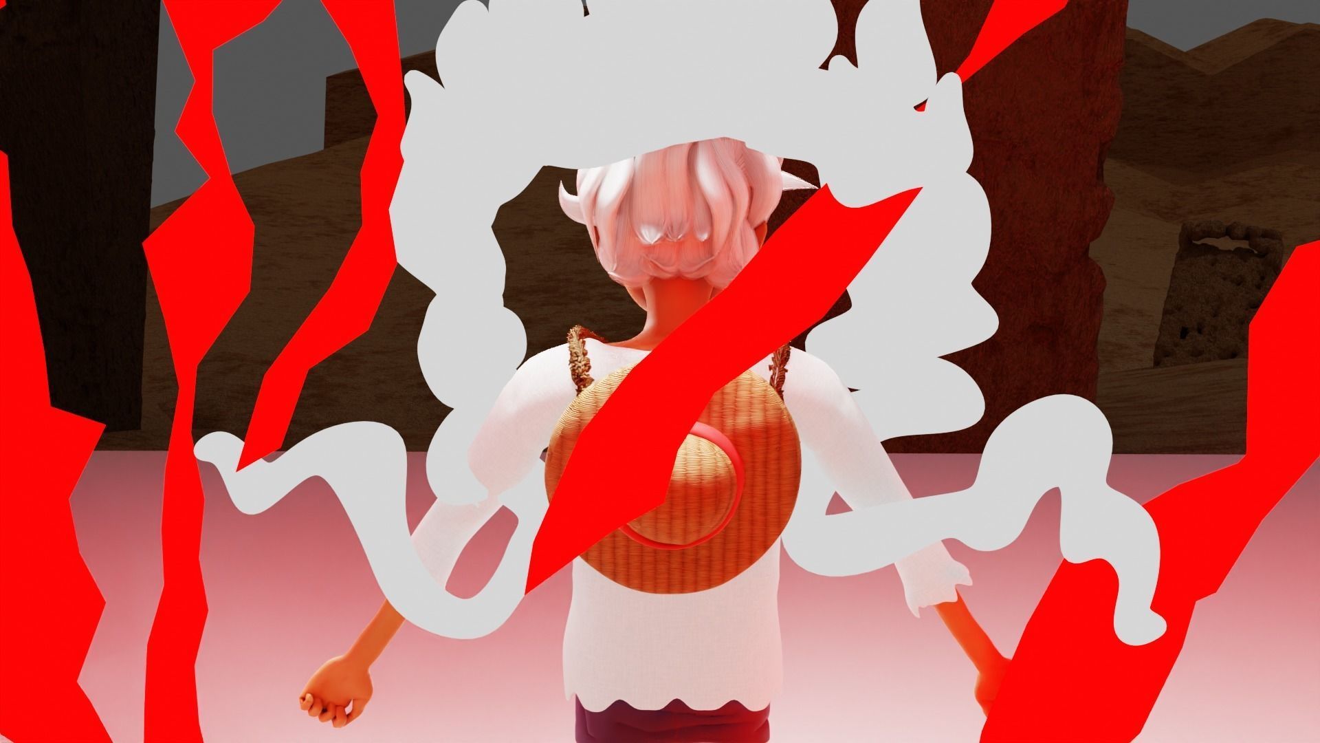 luffy gear 5 Low-poly 3D model_2