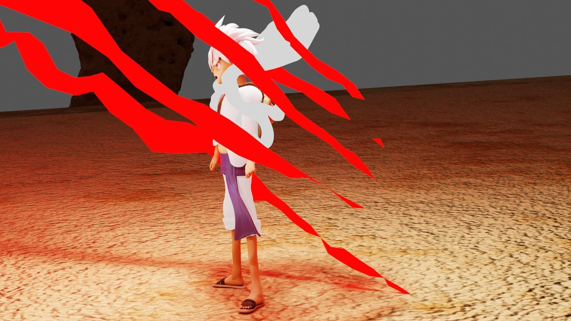 luffy gear 5 Low-poly 3D model_4