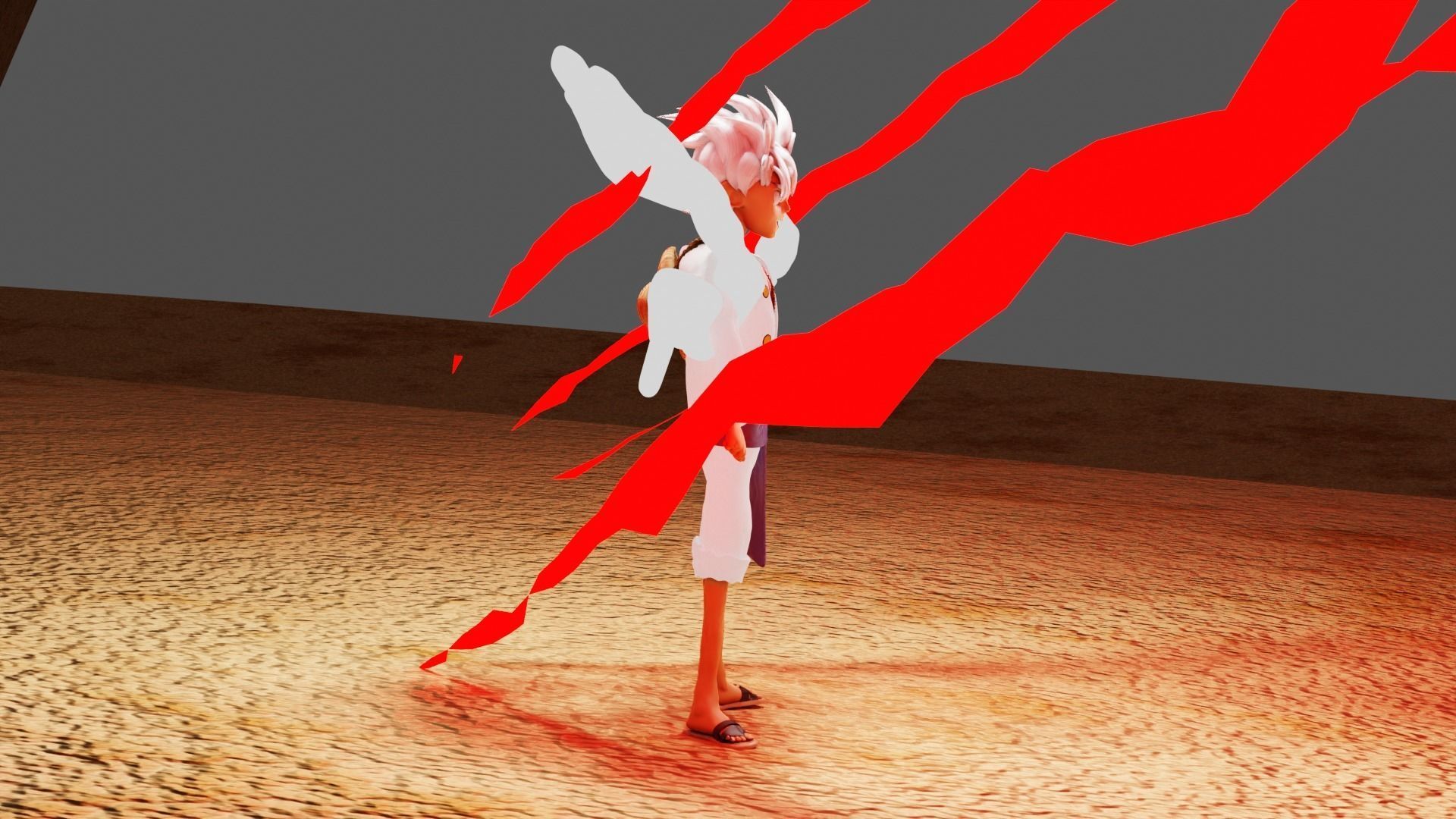 luffy gear 5 Low-poly 3D model_5