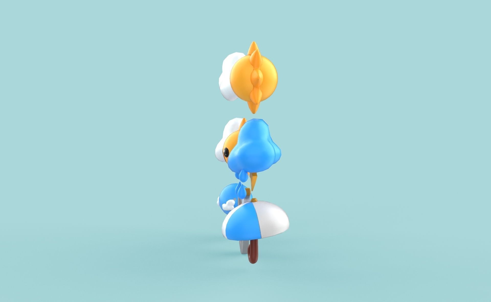 Cartoon Weather v002 Low-poly 3D model_3
