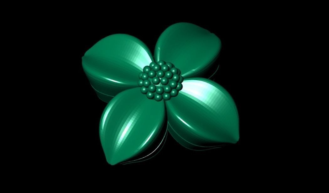 3D Flower Model Printable Model 3D print model_1
