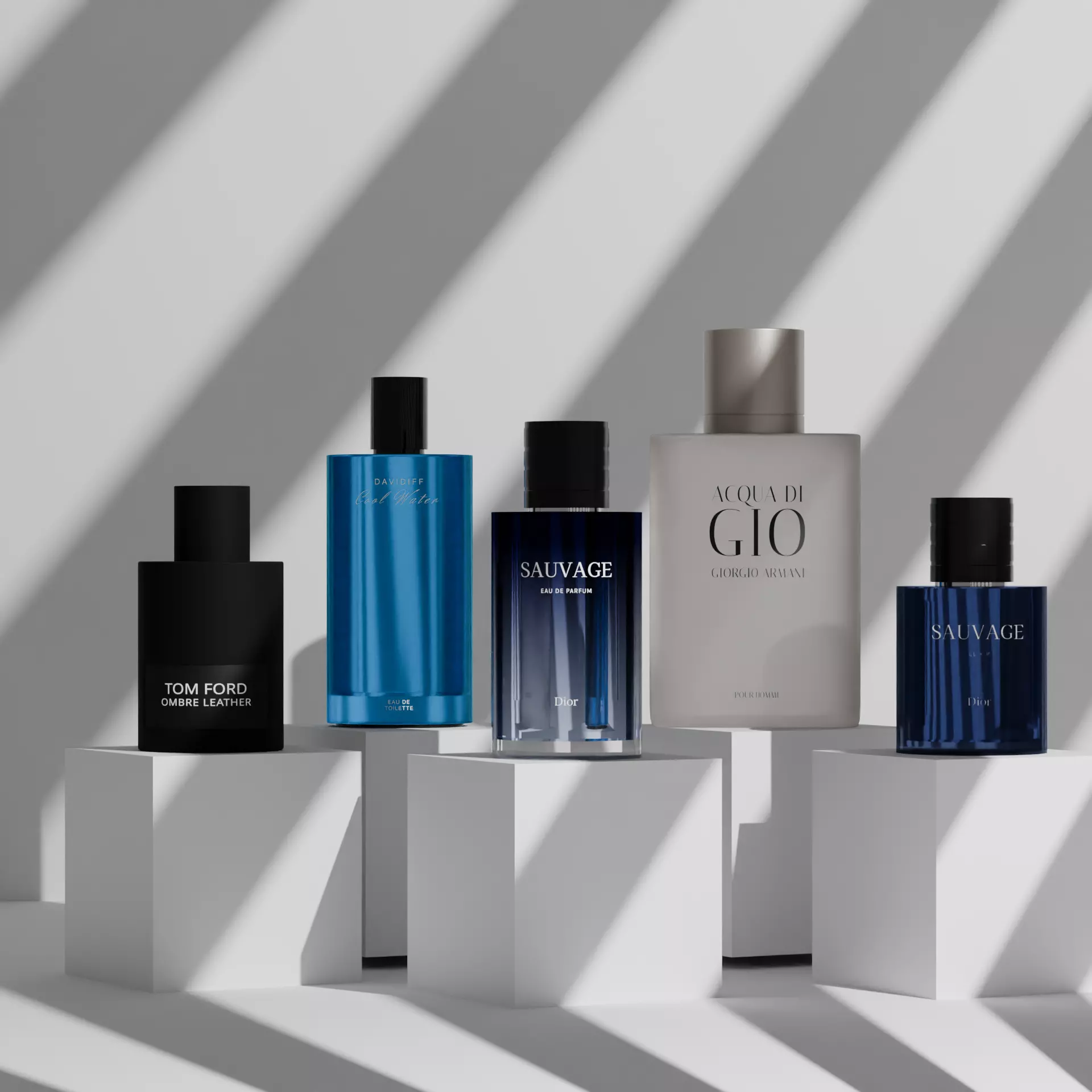 perfume collection 1 Low-poly 3D model_0