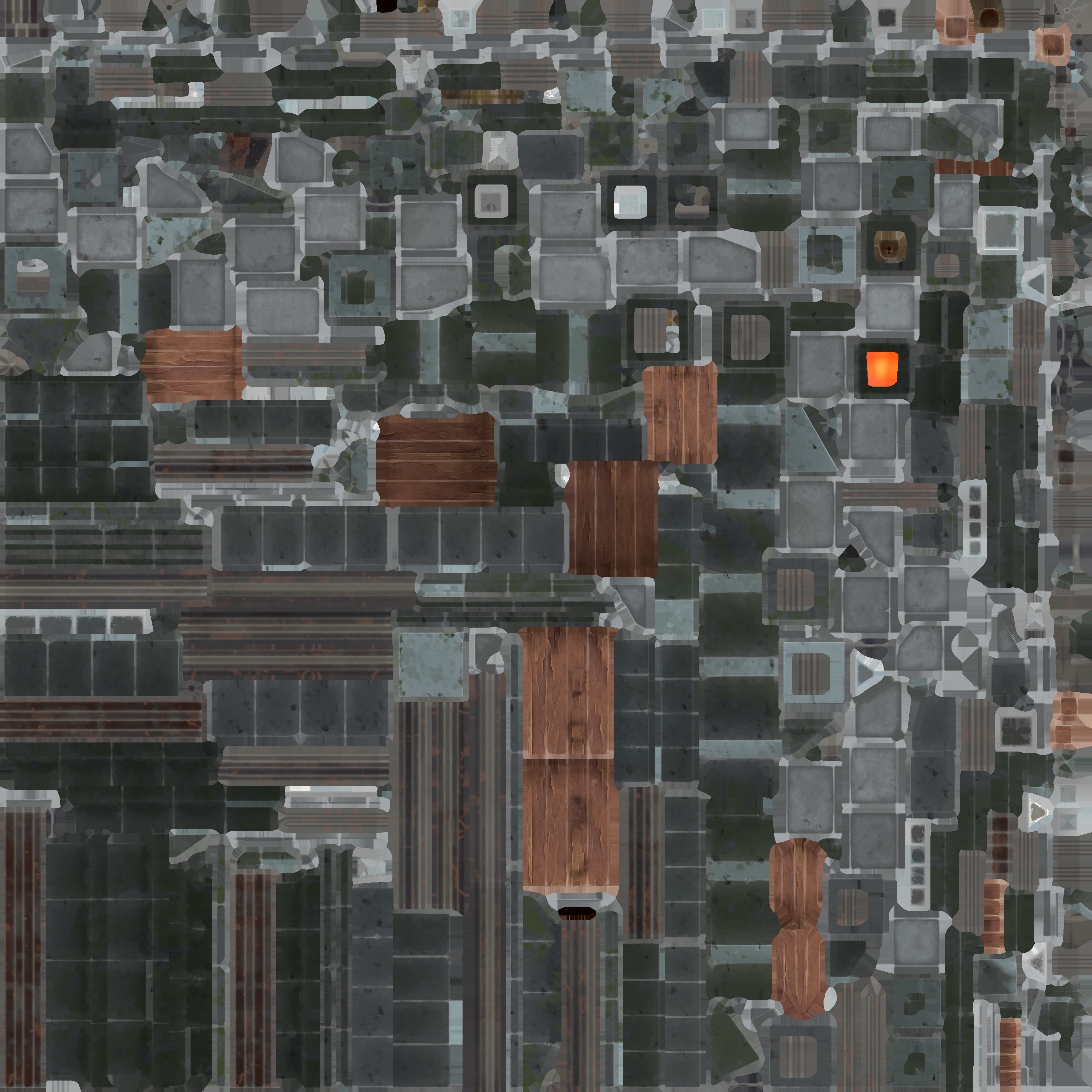 Stylized gate Low-poly 3D model_12