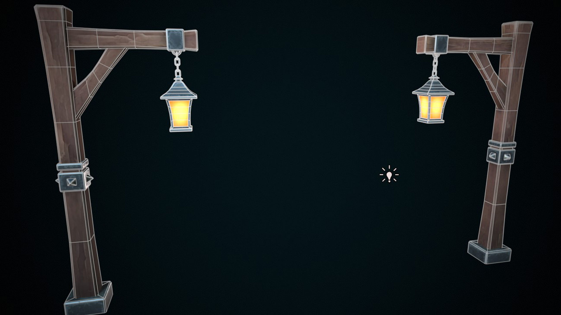 Stylized gate Low-poly 3D model_15