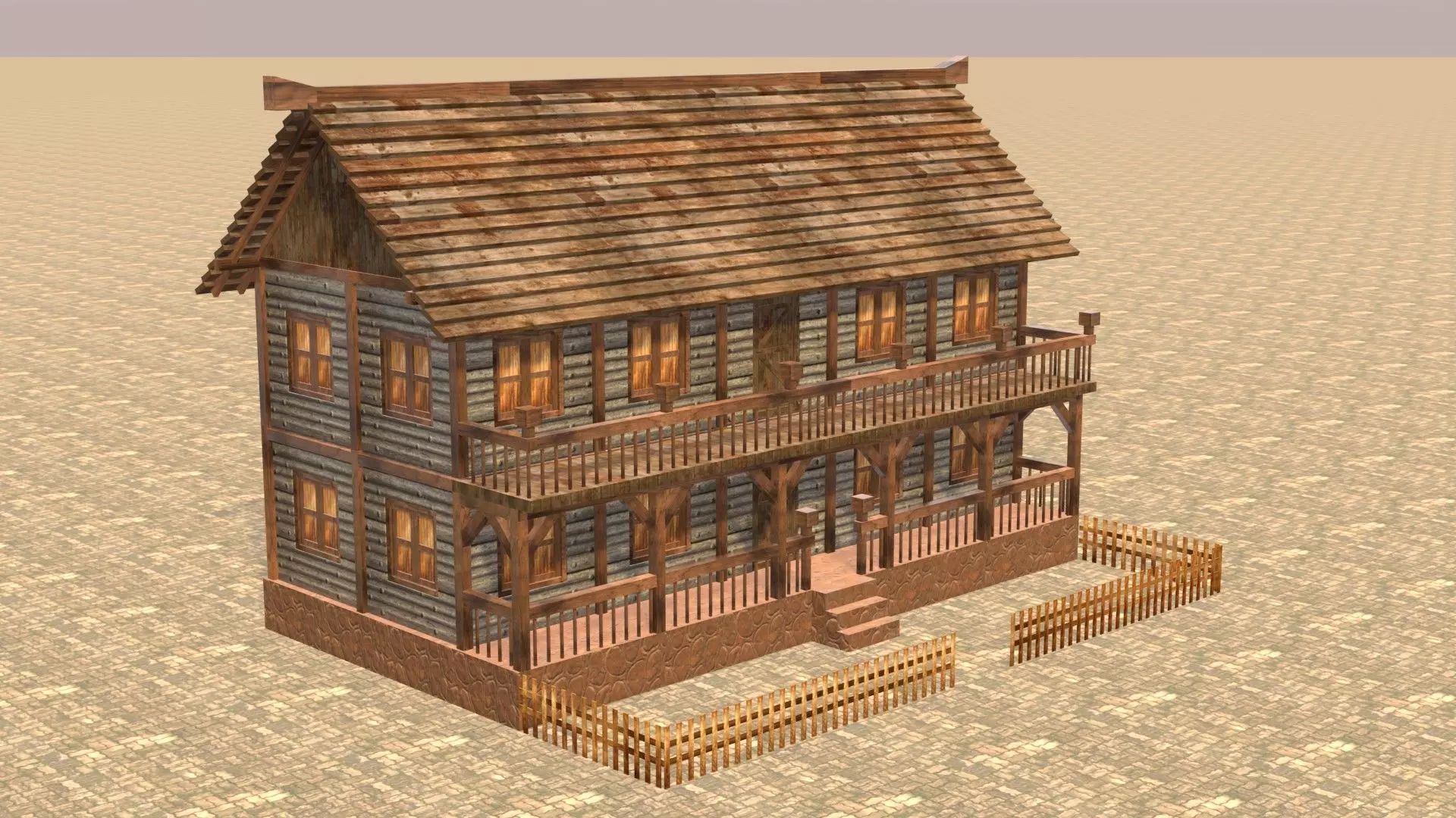 Medieval house fourteen 15 Free low-poly 3D model