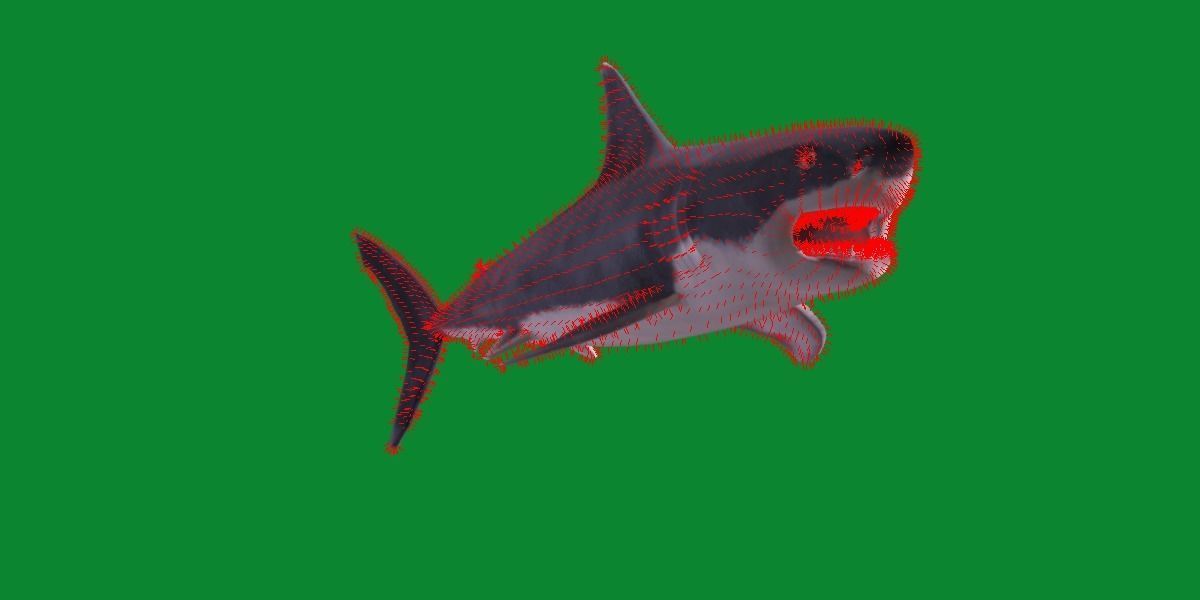 Great White Shark Low-poly 3D model_11