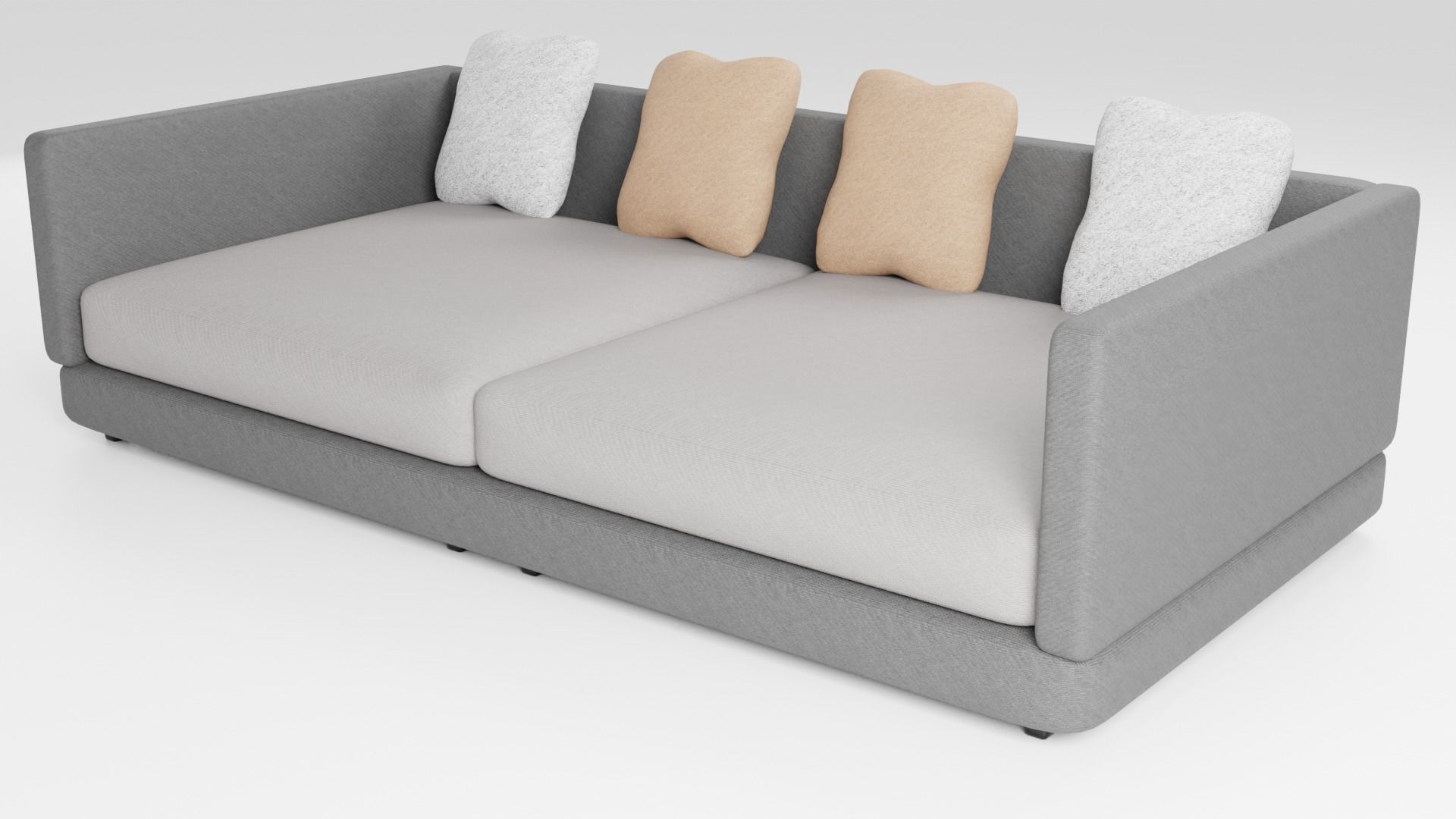 Sofa made of quality dark fabric in a modern style 3D model_5