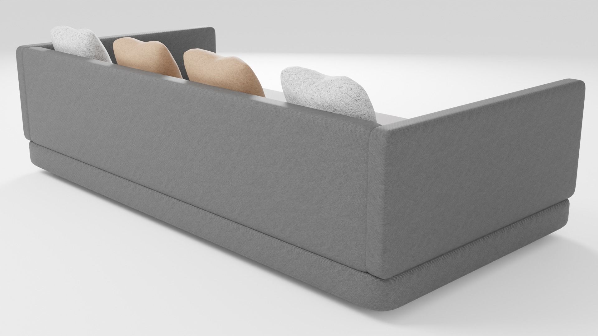 Sofa made of quality dark fabric in a modern style 3D model_2