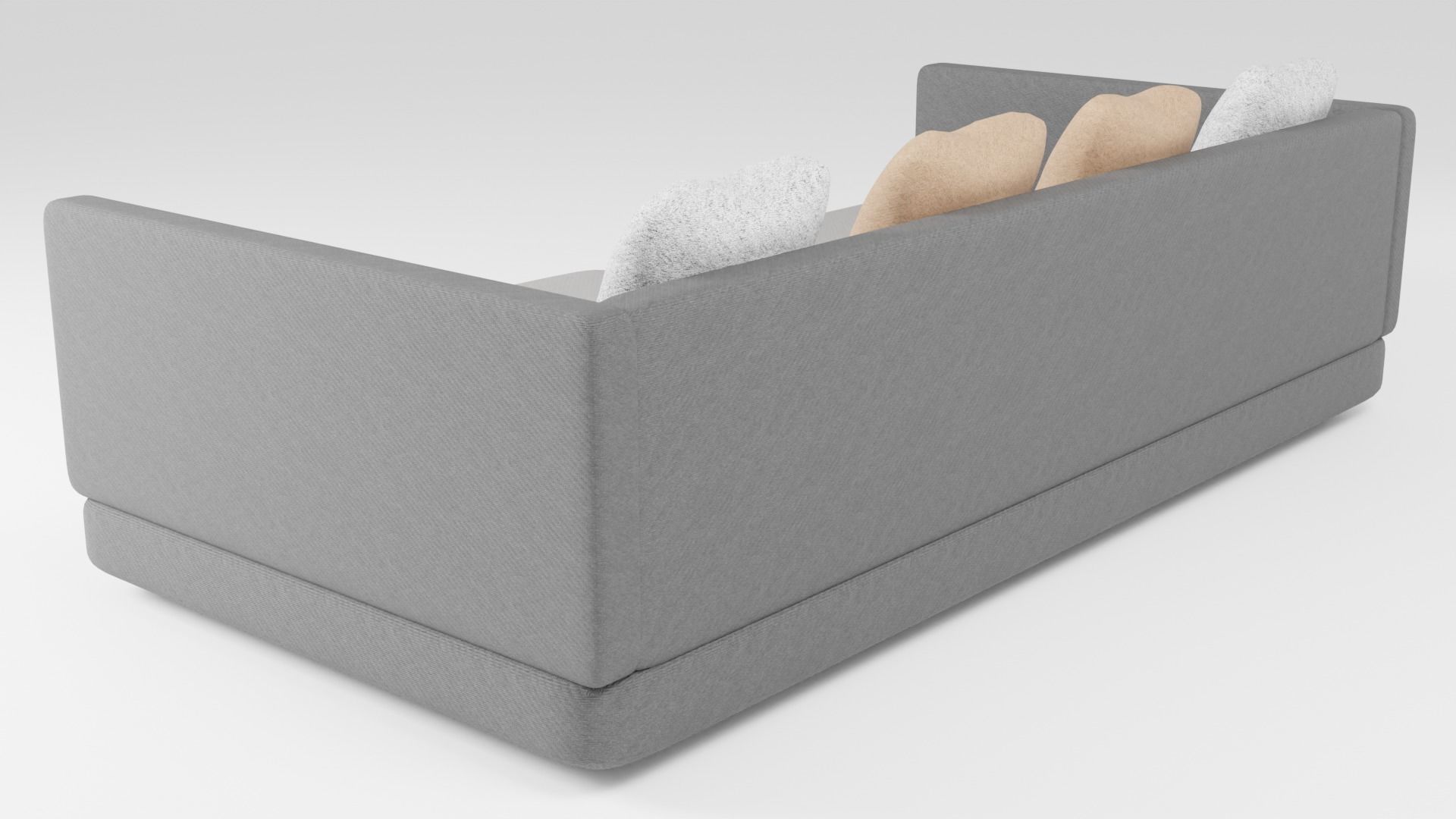 Sofa made of quality dark fabric in a modern style 3D model_3